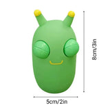 🐛 Grass Worm Squeeze Toy – Squeeze It, Watch Its Eyes Pop, Feel the Stress Melt Away