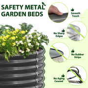 18" Tall 12x3 ft Rust-Resistant Raised Garden Bed
