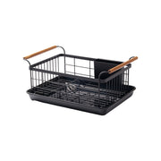 Dish Rack - Steel + Wood