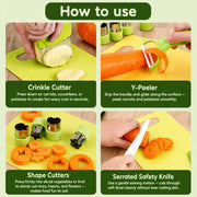 Montessori Toddler Knife Set - Safe Real Cooking Tools