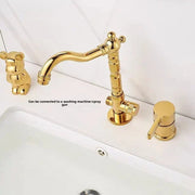 Modern Bathroom Basin Faucet Brass Tap with Handle Water Mixer Tap