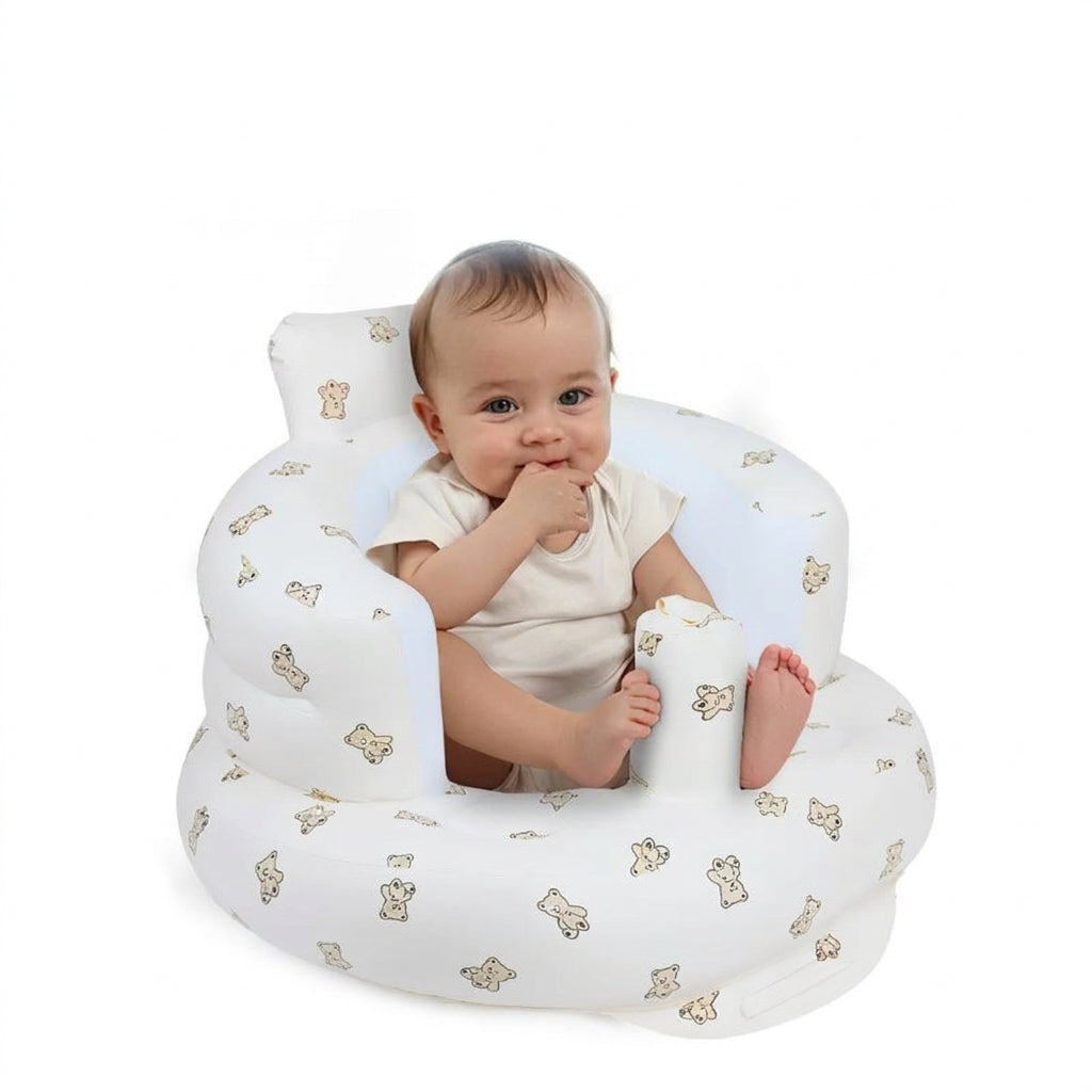 Inflatable Baby Seat — Built-In Pump, Easy to Pack & Store