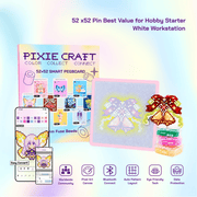 PixieCraft Smart Pegboard for 2.6mm Fuse Beads, Eye-Friendly LED Pixel Art Board with Bluetooth, Compatible with PixieCraft Design App, Photo-to-Pattern, 2mm Stable Pins, Matte Finish
