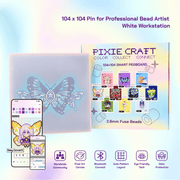 PixieCraft Smart Pegboard for 2.6mm Fuse Beads, Eye-Friendly LED Pixel Art Board with Bluetooth, Compatible with PixieCraft Design App, Photo-to-Pattern, 2mm Stable Pins, Matte Finish