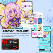PixieCraft Smart Pegboard for 2.6mm Fuse Beads, Eye-Friendly LED Pixel Art Board with Bluetooth, Compatible with PixieCraft Design App, Photo-to-Pattern, 2mm Stable Pins, Matte Finish