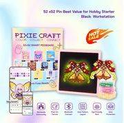 PixieCraft Smart Pegboard for 2.6mm Fuse Beads, Eye-Friendly LED Pixel Art Board with Bluetooth, Compatible with PixieCraft Design App, Photo-to-Pattern, 2mm Stable Pins, Matte Finish