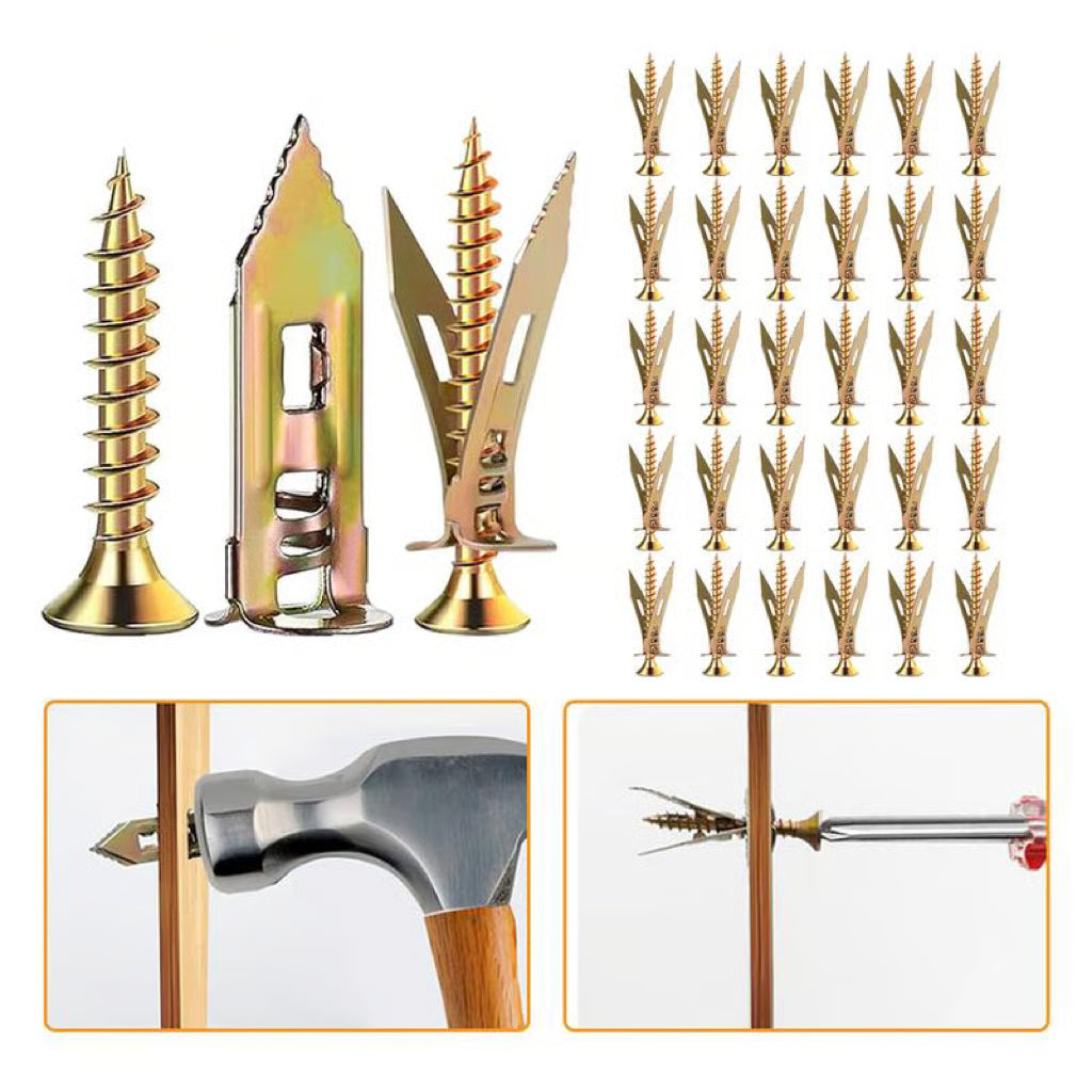 Self Drilling Drywall Anchors with Screws Kit