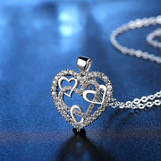 👩‍❤️‍👩''Sisters of my soul & Friends of my heart''💕-Interlocking Hearts Necklace