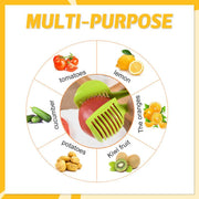 🍋50% OFF NOW! Creative Kitchen Slice Cutting Tool, Food‑Grade Aluminum Alloy Hand‑Held Slicer, Quick Slicing Holder for Lemon, Tomato, Onion & Soft Fruits Vegetables