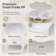 ⏳🔥LIMITED-TIME 50% OFF! ⏰Microwave Egg Poacher with Lid & Handle 🍳 Dual Cavity Microwave Egg Poacher – Quick Oil-Free Cooking, Food-Grade PP & Versatile Kitchen Essential 💫