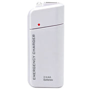 Portable Emergency Phone Charger AA Battery Powered Power Bank with LED Flashlight