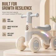 🚲🚼4-Wheel Light-Up Balance Bike for Toddlers with Music