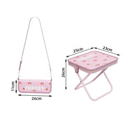 🥳2026 HOT SALE,50K+ SOLD! 👜🪑 Portable Folding Stool with Handbag Design – Transforms into a chic handbag with shoulder strap. Carbon steel frame, 100kg capacity, double-layer Oxford cloth – instant seating anywhere! 🌟✨