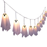 👻Halloween Ghost String Lights – 10-Piece LED Spooky Outdoor Decor🎃