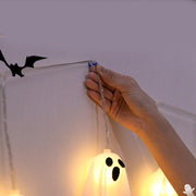 👻Halloween Ghost String Lights – 10-Piece LED Spooky Outdoor Decor🎃