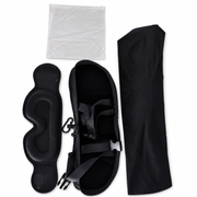 Integrated Memory Foam Travel Pillow and 3D Blackout Sleep Eye Mask Set for Travel Neck Support
