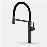 Spring Pull-Down Kitchen Faucet Brass Hot Cold Mixer Rubber Tube Tap