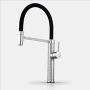 Spring Pull-Down Kitchen Faucet Brass Hot Cold Mixer Rubber Tube Tap