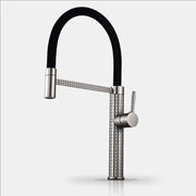 Spring Pull-Down Kitchen Faucet Brass Hot Cold Mixer Rubber Tube Tap