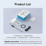 TELESIN Fun Shot Magnetic Phone Camera Grip & Magnetic Selfie Light Bundle Kit
