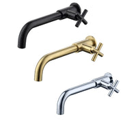 Wall-Mounted Brass Mop Sink Faucet Long Spout Single Cold Utility Tap