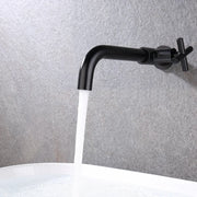 Wall-Mounted Brass Mop Sink Faucet Long Spout Single Cold Utility Tap